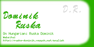 dominik ruska business card